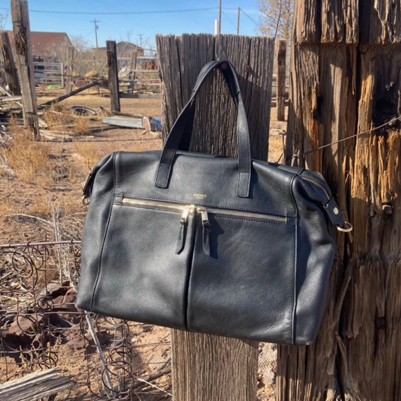 KNOMO LONDON - AUDLEY Designer Black Leather Laptop Briefcase Bag *SOLD OUT* - Picture 2 of 10